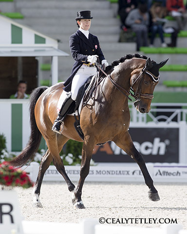 Belinda Trussell of Stouffville, ON enjoyed an extra-special birthday on August 27 after earning a personal best score in the Grand Prix Special at the Alltech FEI World Equestrian Games 2014 in Normandy, FRA. Photo Credit: Cealy Tetley. 