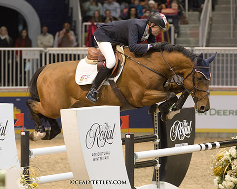 Ian Millar of Perth, Ont., won the 2014 Greenhawk Canadian Show Jumping Championship on Nov. 8 at The Royal Horse Show in Toronto, ON. Photo by Cealy Tetley.